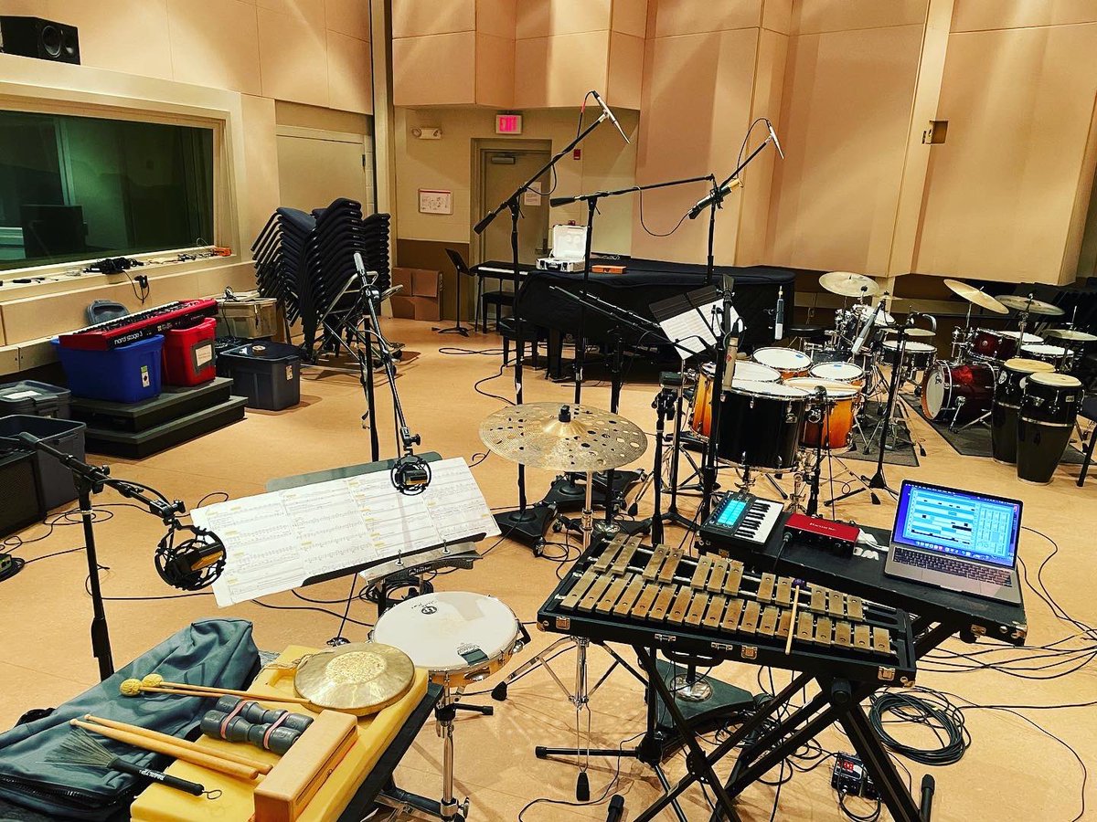 AGpercussion's tweet photo. Recording Day 2 with Ethan and @caleblononmusic laying down some tunes by @iandicke and yours truly! These guys are awesome to work with, and I’m super pumped to hear what we’ve been working on!

#soloalbum #percussion #recording #recordingstudio https://t.co/btxYO6Kr7v