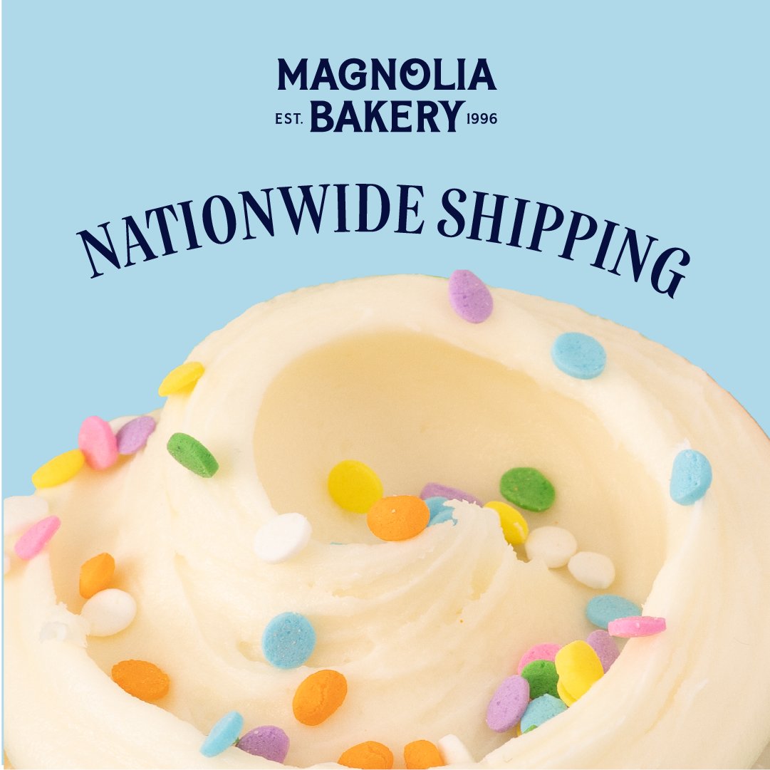 magnoliabakery's tweet photo. A little bit of our bakery, right to your door. Our world-famous Cupcakes are now shipping nationwide!
