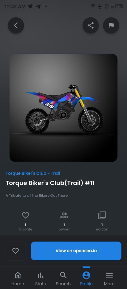 TorqueBikerTBC's tweet photo. Trail #11 Was Bought By
@WileyWi26086221

#NFTCommunity #nftart #NFTGiveaways #nftspace #NFTs #NFTdrop $ETH https://t.co/Io6R9E8MtL