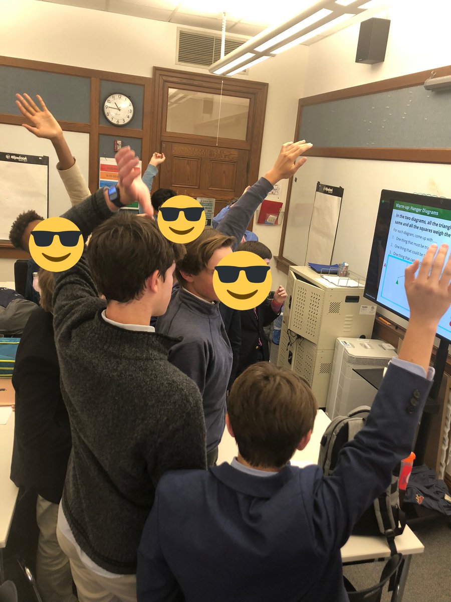 ABPaul3's tweet photo. An example of my view from my “stand back” position during our warm-up…removing myself from the line of sight makes space for student thought, agency, &amp; collab. Where do you stand in your math class? #iteachmath #ilearnmath #standback #facilitatelearning #edutopiaarticle https://t.co/10KmEscaKi