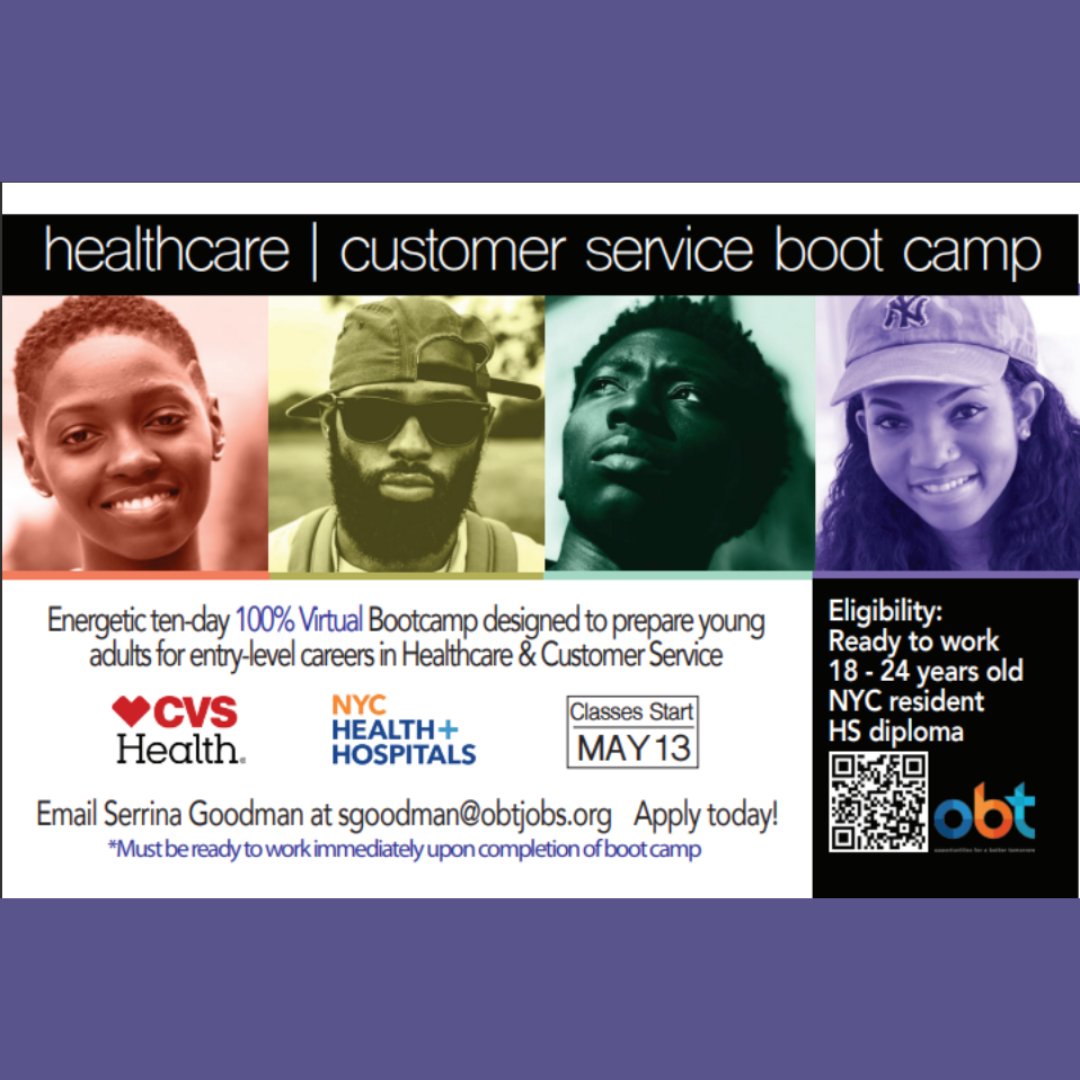Interested in doing customer service for the healthcare field? Check out this virtual bootcamp program!

To apply: forms.gle/gmYMgrxJ35Tj5q…