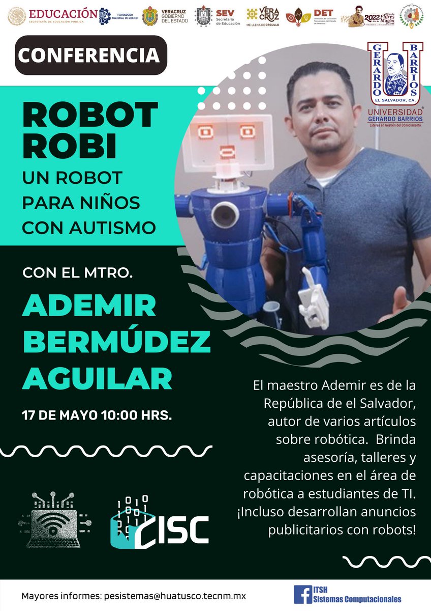 bermudez_ademir's tweet photo. Muy contento
Grandes Conferencias para el #CISC2022 en el #TecHuatusco 📣 Los ponentes de este año nos comparten sus experiencias en el área de las TIC, con enfoque nacional e internacional 🌎 ¡No te los puedes perder! 👇👇👇
#OrgullosamenteISC
#SoyISC
#SoyITSH https://t.co/d1mp576l7q
