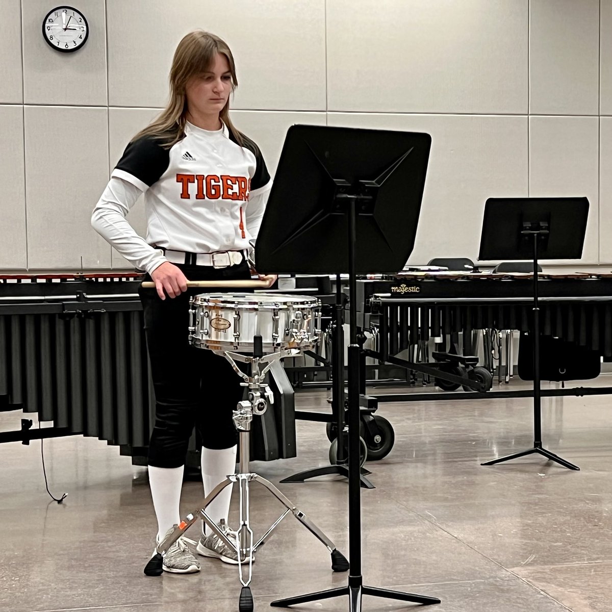 She’s a percussionist. She’s a #softball player. This is Audrey &amp; she knocked her solo out of the park at contest today, right before heading off to her game 🥎 Play softball AND snare drum 🥁 Be like Audrey.
 #TheBandAlwaysWins #WeAre192 @MSHSLjohn <a href="/district192/">Farmington Area Public Schools</a> <a href="/tigerfarmington/">Farmington Tigers</a>
