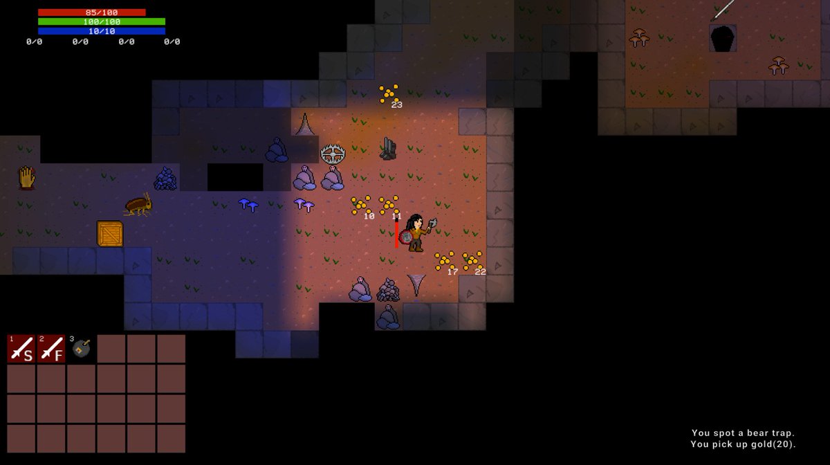 almondbun's tweet photo. Snowfallen goes capitalism. You can now find gold in dungeons and pick it up to buy shiny things. https://t.co/Md5GCPXqgE