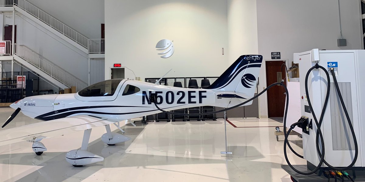 Bye Aerospace is working with InCharge/ABB to test the charging system for its two-seat all-electric eFlyer 2 Serial #001. Pictured here is the eFlyer 2’s proof of concept technology demonstrator. #byeaerospace #eFlyer #aviation #electricaircraft