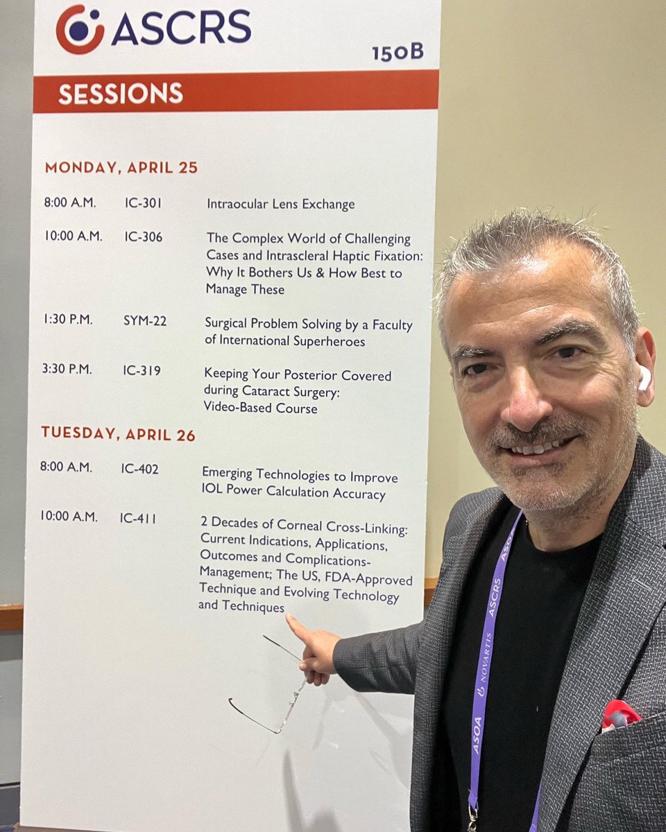 KanellopoulosMD's tweet photo. Our #CXL #keratoconus course at the #ASCRS https://t.co/XE6OrOa1aY recorded in it’s entirety. Tune in for 90’ of #cornealdiagnostics for KCN, #cxl techniques to include “our” #athensprotocol, outcomes, & complications-awesome collegue participation:”bestTalkinASCRS” remark ❤️ https://t.co/cSrIXksnF4