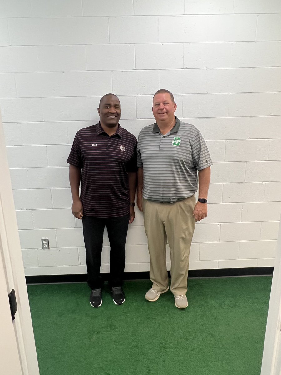 Thank you to Coach White from University of South Carolina for stopping by today to recruit our student athletes.