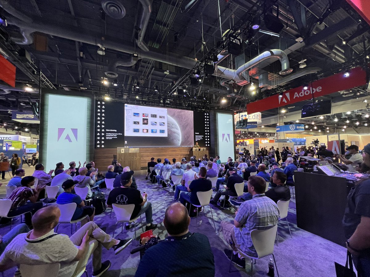 Andrew Kramer // <a href="/videocopilot/">Andrew Kramer</a> speaking at the <a href="/Adobe/">Adobe</a> booth <a href="/NABShow/">NAB Show</a>
