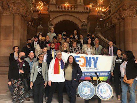 We’re in Albany with @EqualityNewYork for #LGBTQAdvocacyDay. We are joined by 300+ LGBTQ individuals and organizations from around the state to advocate for policies that will lead to a more equitable state for all LGBTQ NYers.
