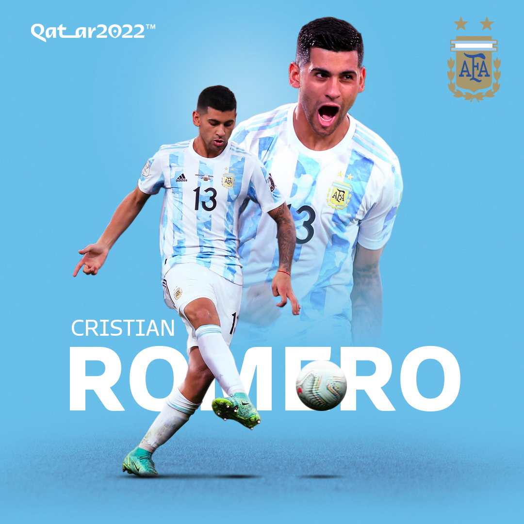 Con pocos partidos, se volvió una pieza clave de la Selección Argentina 🇦🇷 y busca que #Qatar2022 sea su primera Copa del Mundo. Un día como hoy nació Cristian Romero. ¡Feliz cumpleaños, <a href="/CutiRomero2/">Cuti Romero</a>! 🥳🎂
