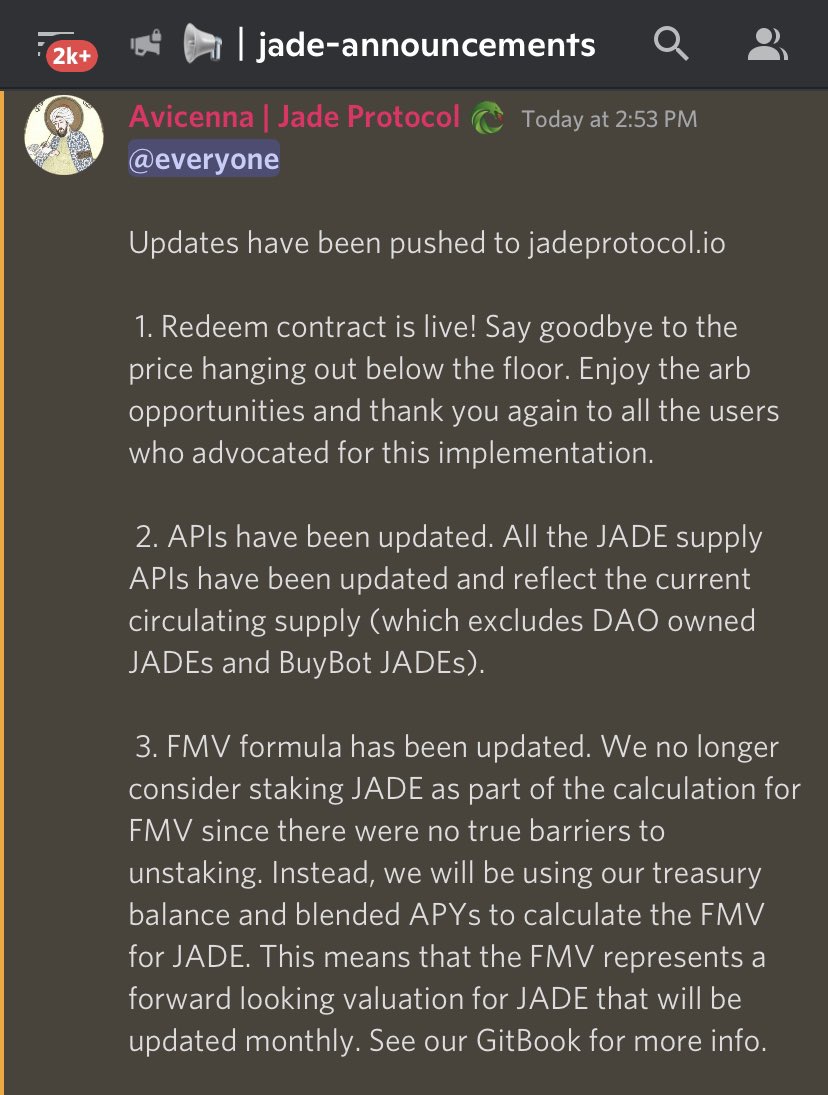 jonray's tweet photo. 🐉 

—Redeem contract live
—Supply APIs
—FMV formula update
—Co-Founder Kevin AMA this week

Video Update ==> https://t.co/MY11fXVWT0 https://t.co/Q1kVsJK8Cv