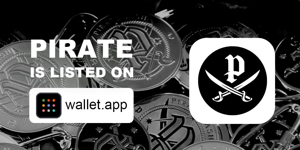 🏴‍☠️#PirateCash has been listed on wallet.app - an EU-based and fully compliant custody wallet and crypto exchange🥳

Wallet download: wallet.app
Status and fees: list.wallet.app/coin/pirate
Trade: new.capital/exchange/trade…