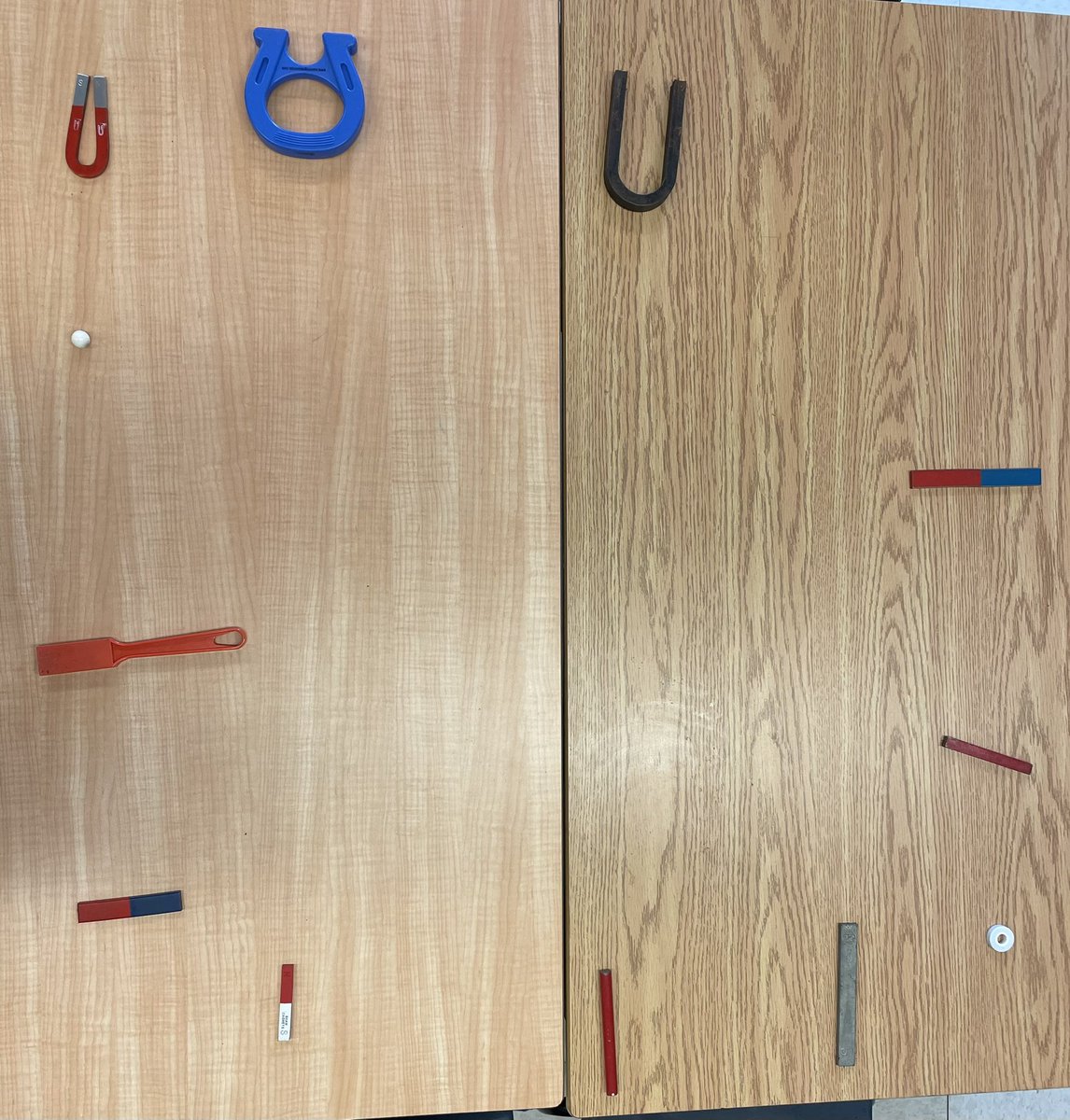 MrsPinsent's tweet photo. Exploring magnets in #Science3 @Woodland_ElemNL today. We magnetized large paper clips using magnet wands, tested the strength of various magnets, and went exploring to find what classroom objects are attracted to magnets. @NLESDCA @ptoddw https://t.co/Cl101ygG3E