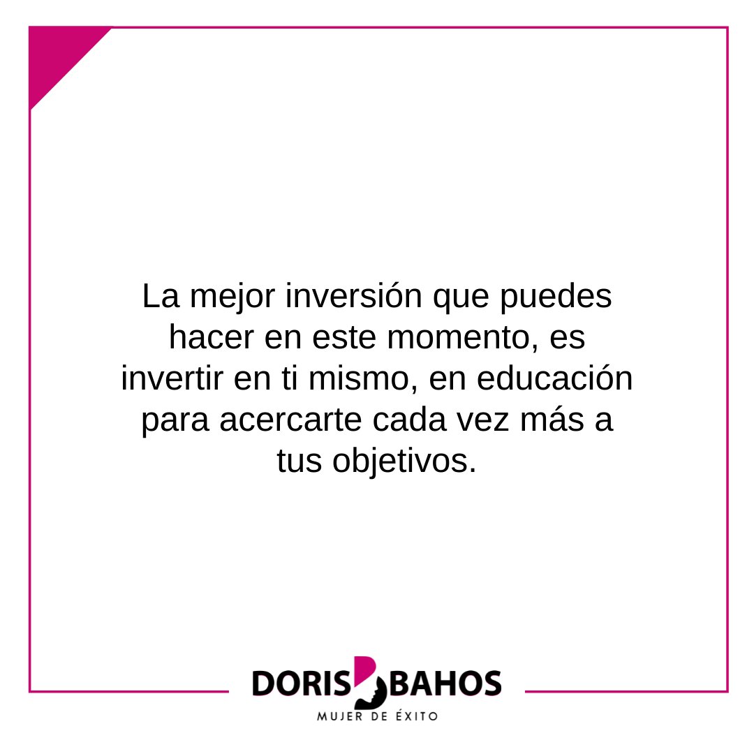 dorisvencer's tweet photo. ~ Doris Bahos ❤️
.
.
.
#amor #mujer #frases #millones #liderazgo #DorisBahos #motivación #abundancia #mentalidad #millonarios #mujerdeexito #emprendimiento #desarrollopersonal #inteligenciaemocional https://t.co/WA2QS6iCB1