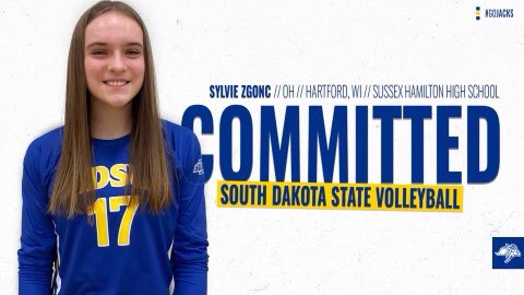 I am super excited to announce my verbal commitment to South Dakota State University to play Division 1 volleyball and further my academic career!!! Thank you to everyone who has helped me become the player I am today!! #gojacks 🐰💙💛