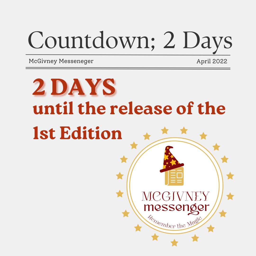 FMMmessenger's tweet photo. Hey McGivney! We are excited to announce we are only 2 days away from the release of the first edition! @FMMtweets https://t.co/lcEgmwDCj4