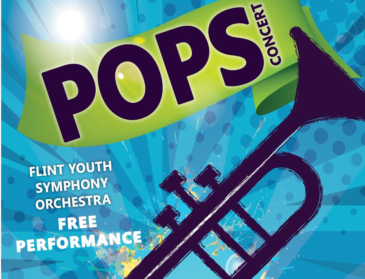Join the talented musicians of the Flint Youth Symphony Orchestra at a FREE POPS CONCERT Tuesday, May 3rd, 7 PM, at the Flint Cultural Center Academy. The concert will include a wide range of fun musical selections.

Details here:
thefspa.org/pops-concert/