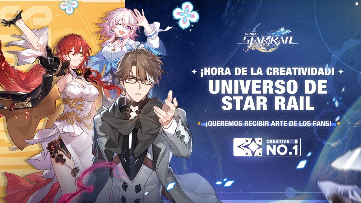 StarRailES's tweet photo. ¡Hora de la creatividad! Universo de Star Rail Nº 1

"¡Hora de la creatividad! Universo de Star Rail No. 1" ha comenzado. ¡Participa en el evento y gana recompensas!
Pinta la aventura galáctica que estás buscando y gana un montón de premios.
Únete ahora: https://t.co/DWookXhQUT https://t.co/adKM29EWaE