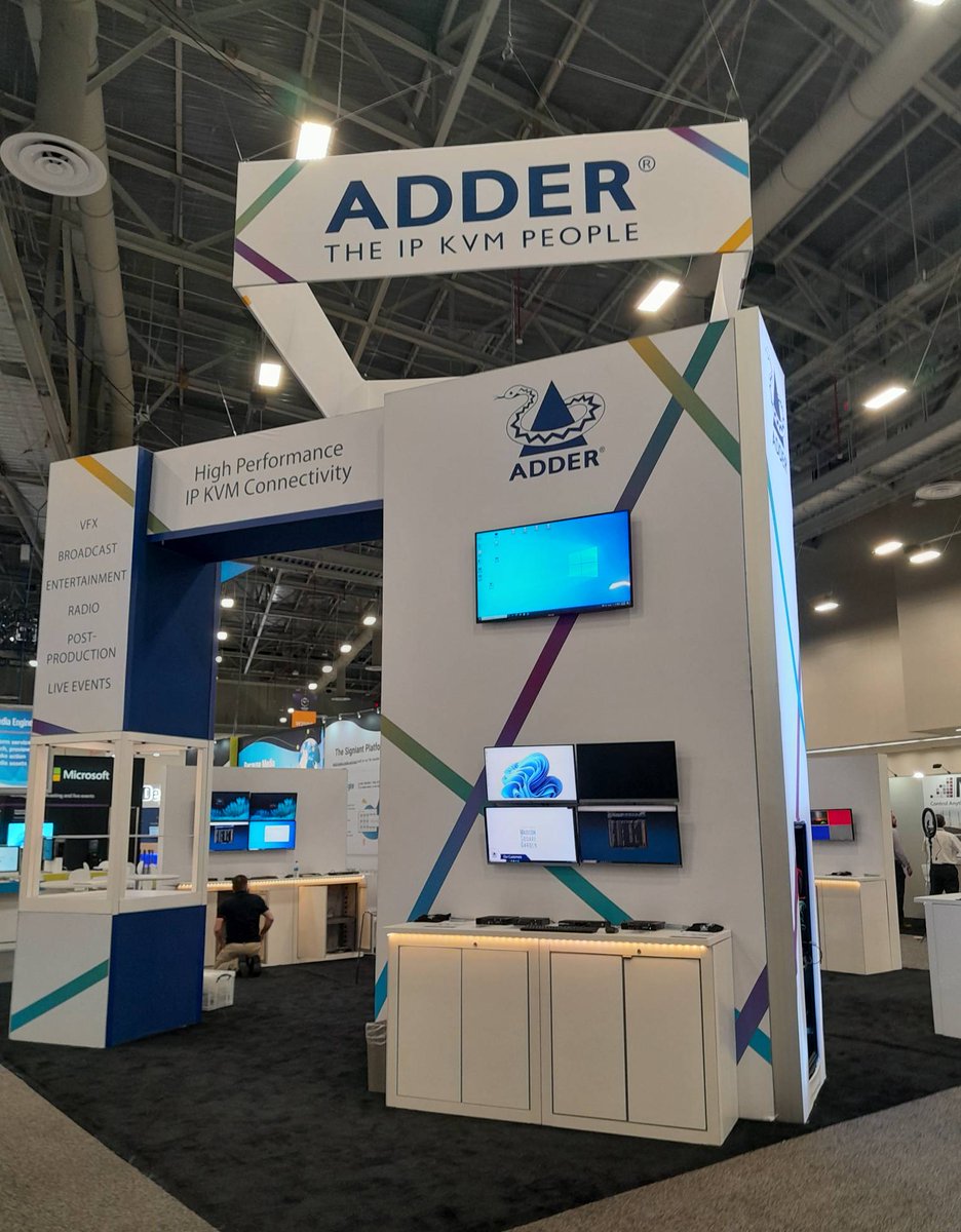 Adder's tweet photo. Day 3 of NABShow in Las Vegas and its going great!! Fantastic to welcome new and known faces onto our booth in the west hall! If you haven't stopped by already be sure to do so! Booth #3008
#nabshow #4k #5k #NABShow22 #adderlinkinfinity https://t.co/HW57Nm1MnY