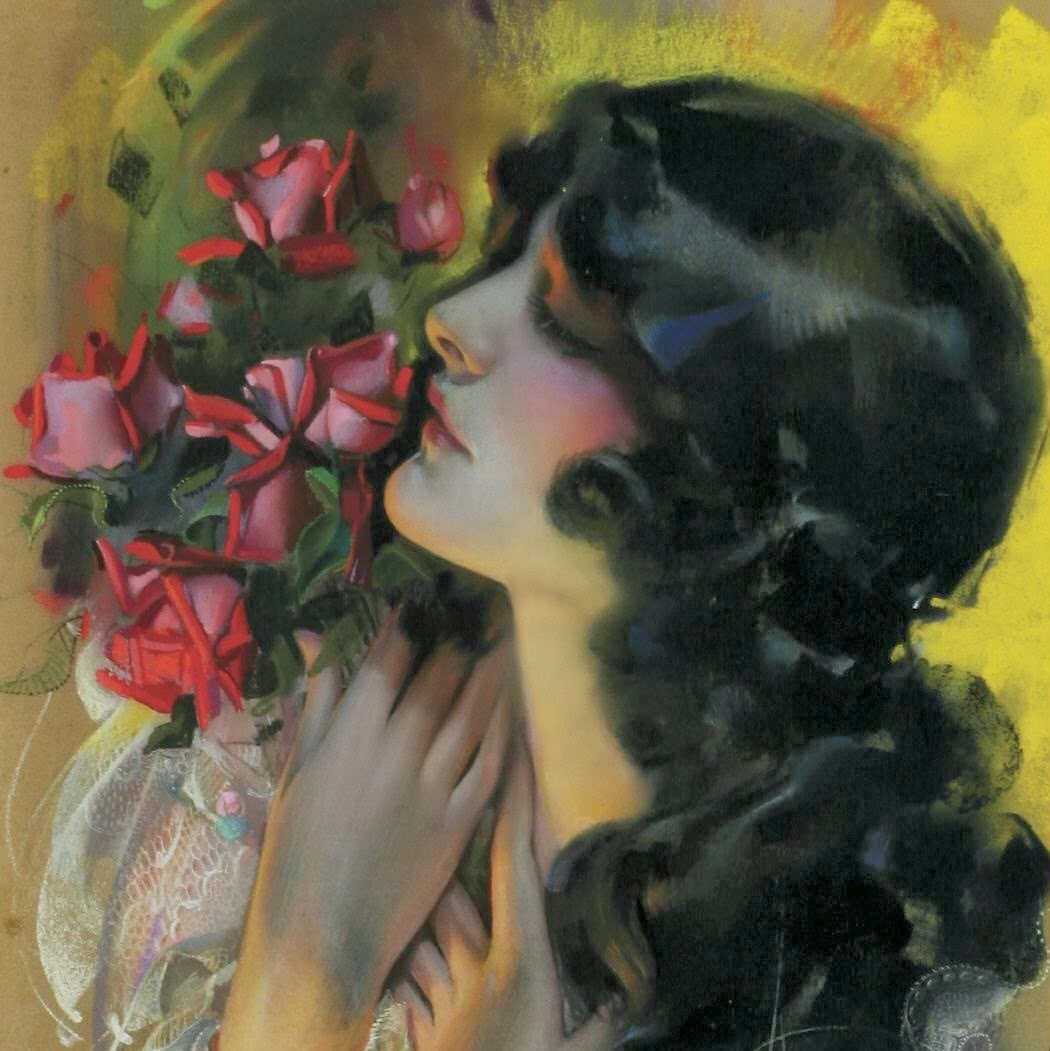 Eu deixo aroma até nos meus espinhos
ao longe, o vento vai falando de mim.

E por perder-me é que vão me lembrando,
por desfolhar-me é que não tenho fim.
                   (Cecília Meireles)

Arte- Rolf ARMSTRONG.