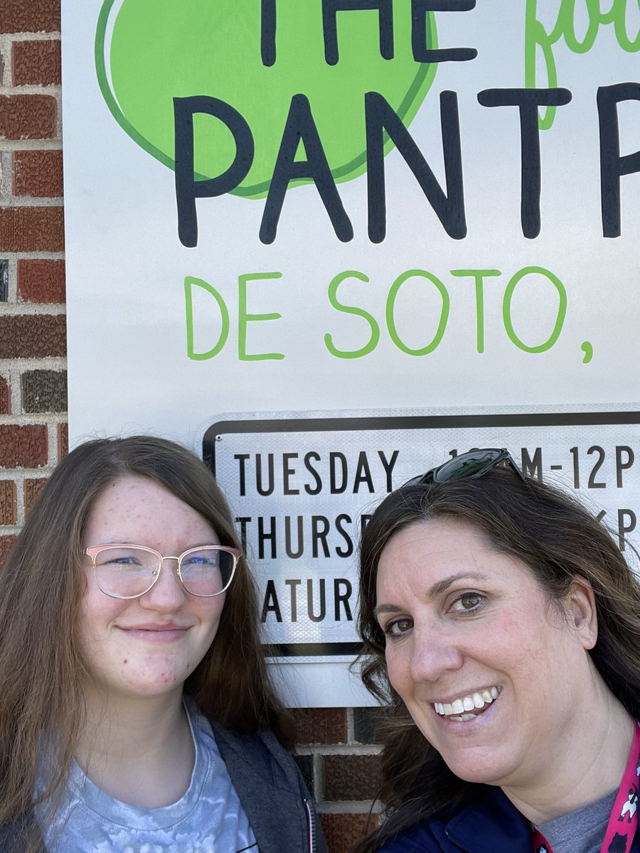 Kaitlyn and Mrs. Kelly purchased requested food and personal care items and delivered donated supplies to the De Soto Food Pantry today. Thanks to all <a href="/mvjaguars/">mvjaguars</a> teachers, families, and students for your generous support. We raised nearly $240 and donated over 150 items!