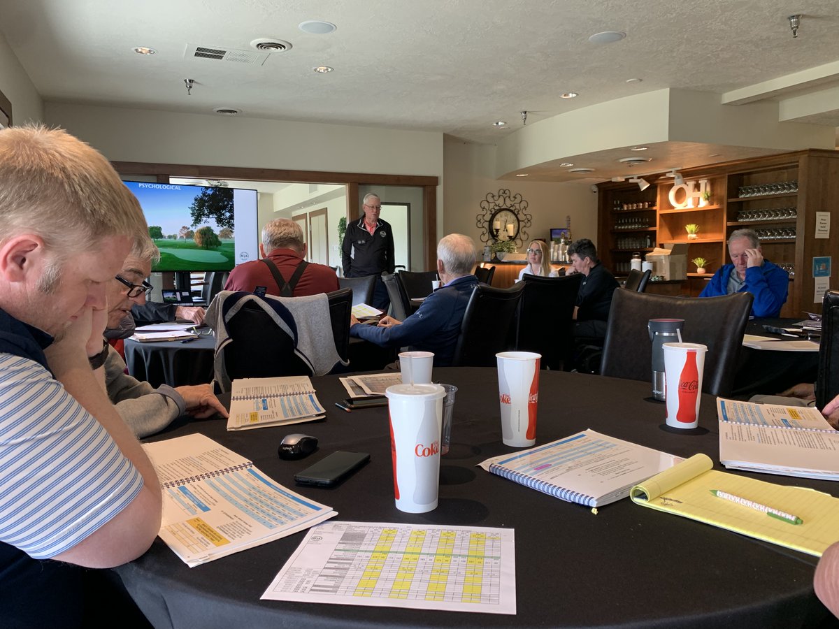 IdahoGA's tweet photo. The season for Course Rating has begun at the IGA! With classroom training happening yesterday and an official rating today, the IGA and its volunteers are all hands on deck for another amazing season of Course Rating! #idahoga #courserating https://t.co/KAjJz8u4b0