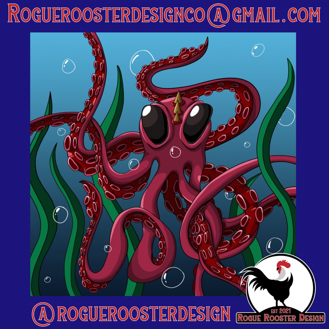 rooster_design's tweet photo. Had fun drawing this alien octopus. What are you drawing this wonderful #Tuesday ??? https://t.co/Wi3BeM3c25