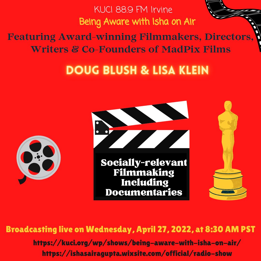 THE S WORD filmmakers, Lisa Klein and Doug Blush, will be on air tomorrow, April 27th, at 8:30 am with Isha Gupta on KUCI Talk. The focus of the conversation is on socially relevant filmmaking. 
ishasairagupta.wixsite.com/official/radio…
kuci.org/wp/shows/being…