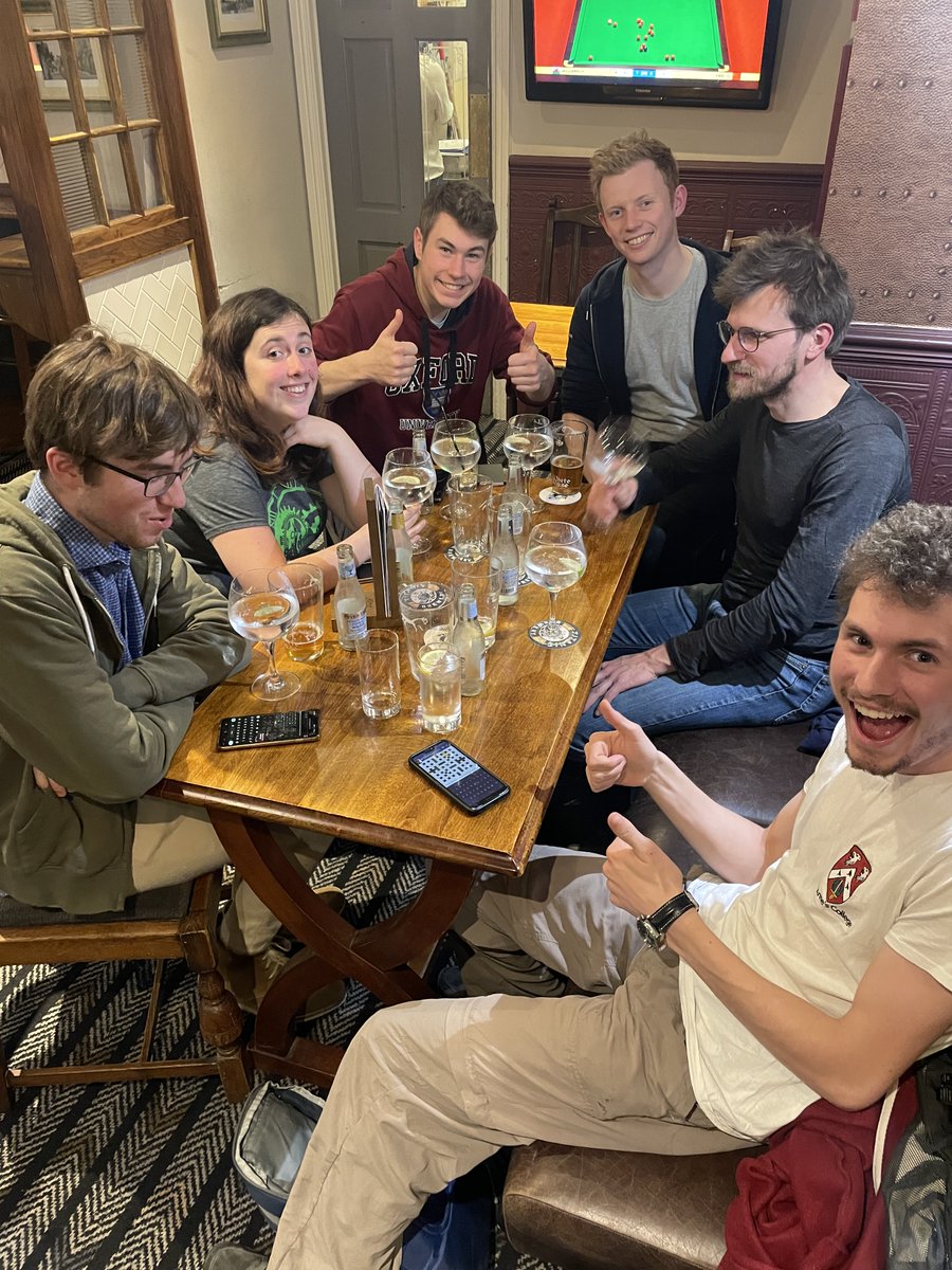 Beer + gin + crossword = a good post-practice pub session