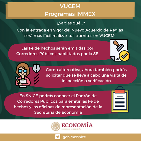 SNICEmx's tweet photo. 🔎¿Ya conoces las facilidades en las medidas de presentación de trámites en #VUCEM que entrarán en vigor con el Nuevo Acuerdo de Reglas?

📌Está próximo a publicarse, consulta el anteproyecto ➡️ https://t.co/16FusvLtch

#SNICE #ComercioExterior https://t.co/dcq39Af4MK