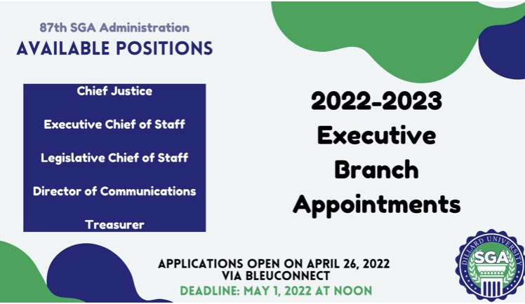 Want to make an impact within SGA? Apply for an appointed position! Applications are open today until Sunday, May 1 at noon. Check the link in our bio for the application or go to Bleu Connect!🤍💙

#myDU #DU25 #DU24 #DU23