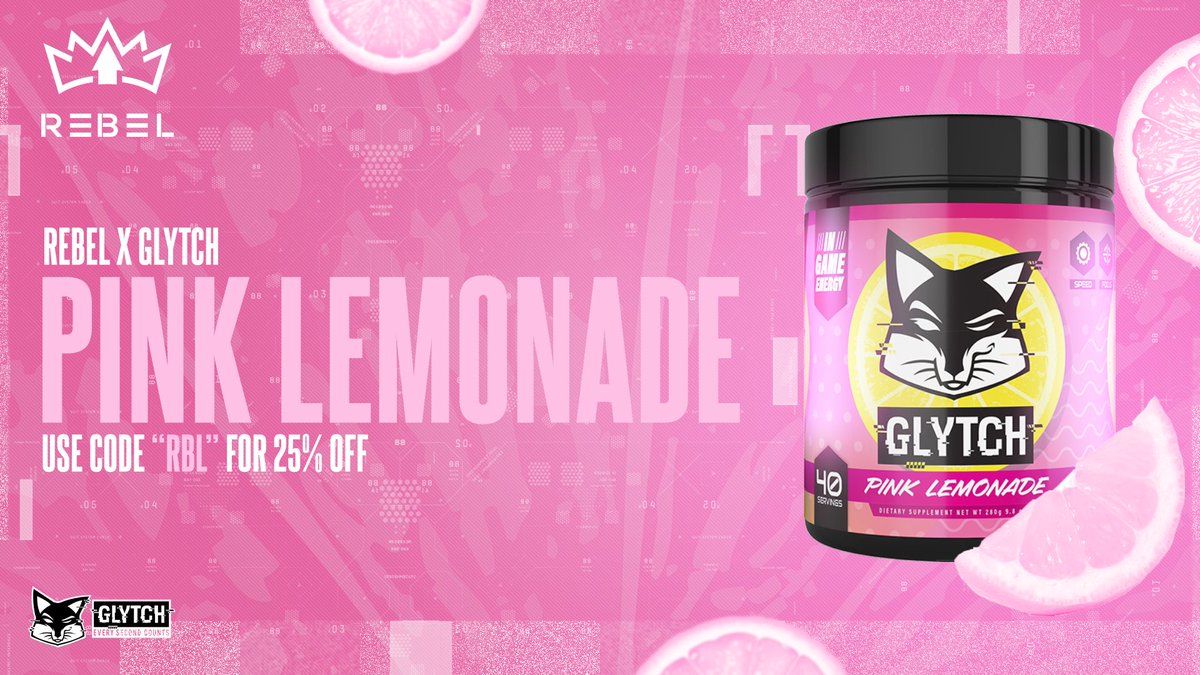 RebelGG_'s tweet image. 🍋Secure your Refreshing Pink Lemonade brought to you by @GLYTCHEnergy 

Code RBL for 25% OFF all your Orders. Don’t miss out! Secure yours now &amp;amp; stay Hydrated! #WeRebel #TheRBLN