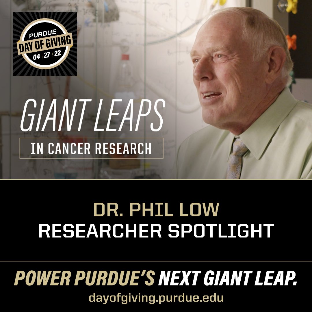 #PCCR's Phil Low has made significant discoveries in cancer treatment and therapy, most recently with FDA-approved Cytalux. Help fuel the #NextGiantLeap in cancer research by contributing today for #PurdueDayofGiving: purdue.university/37HMzBC