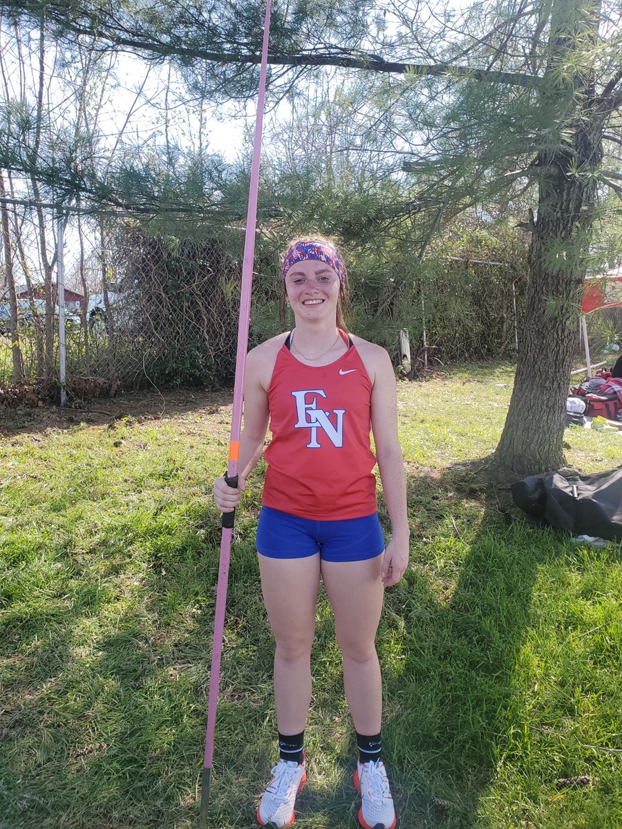 Congratulations to Gracie Johnson for re-breaking the school record in the javelin. 99' 1"