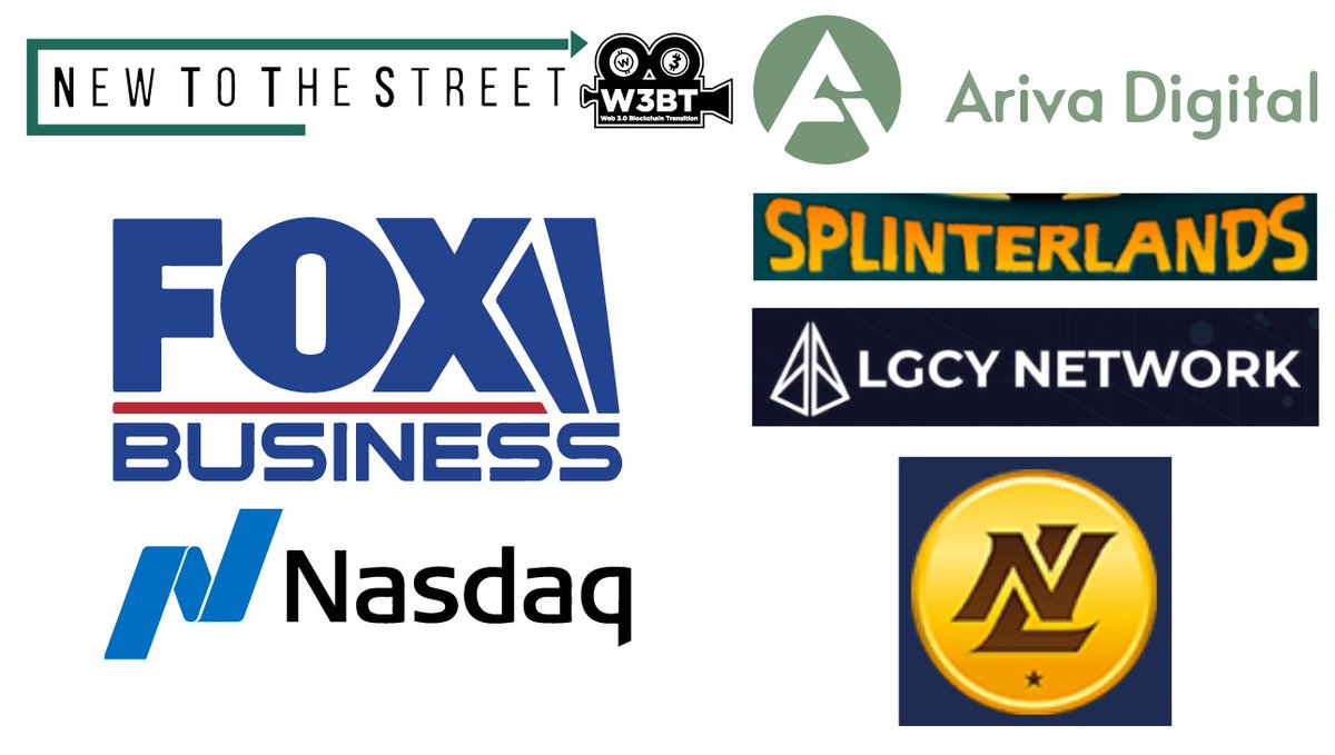 realW3BT's tweet photo. Watch @NewToTheStreet on #FoxBusiness Tonight 4/26/22 for interviews by @MarketJane from #Nasdaq with updates from:
@ArivaCoin $ARV
@NoLimitCoin #NCL2
@splinterlands $SPS
@LGCYNetwork $LGCY
@ExploringBlock @IPOMarketcom #W3BT https://t.co/ZALjPn7Zaw