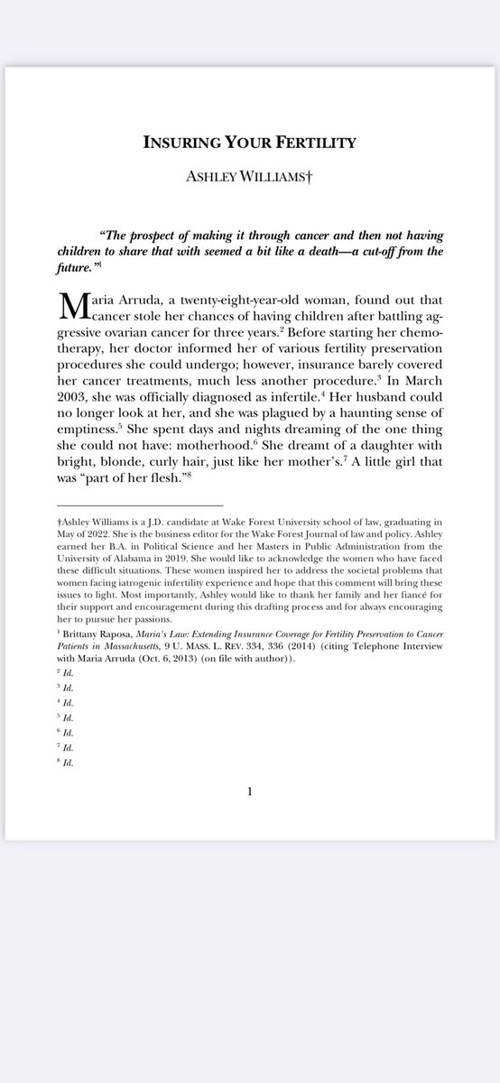 New Sua Sponte article! Head over to our website to check out Ashley Williams’s article “Insuring Your Fertility.” Congratulations Ashley! Link is in bio. Mark your calendars—the rest of Volume 12:2 will be published in print and online soon!