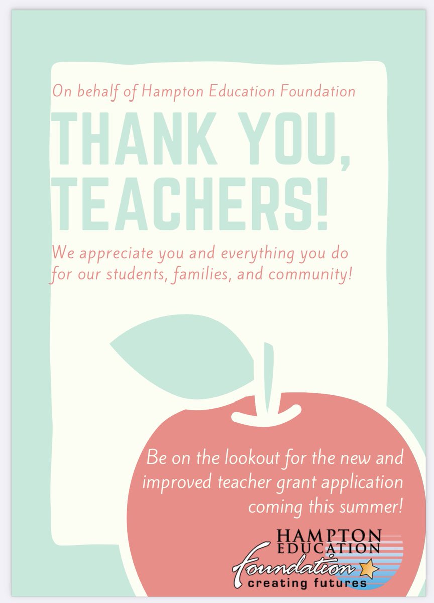 Machen Elementary (@machenelem) on Twitter photo Thank you to the Hampton Education Foundation for the generous donation for teacher appreciation week. We appreciate your support! <a href="/HamptonCSchools/">Hampton City Schools</a> #WeAreHCS <a href="/HeidiWallaceEDU/">Heidi Wallace</a> Thank you to the Hampton Education Foundation for the generous donation for teacher appreciation week. We appreciate your support! <a href="/HamptonCSchools/">Hampton City Schools</a> #WeAreHCS <a href="/HeidiWallaceEDU/">Heidi Wallace</a>