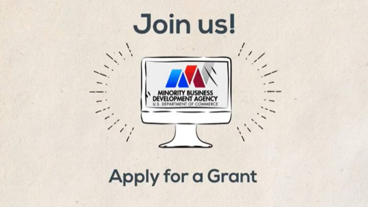CommerceGov's tweet photo. New Grant Announcements for @USMBDA projects and programs are now open! 

Learn about applying for a grant here: https://t.co/a7F7MGqveY
#ReadySetGrant https://t.co/t5hXJjvBkj