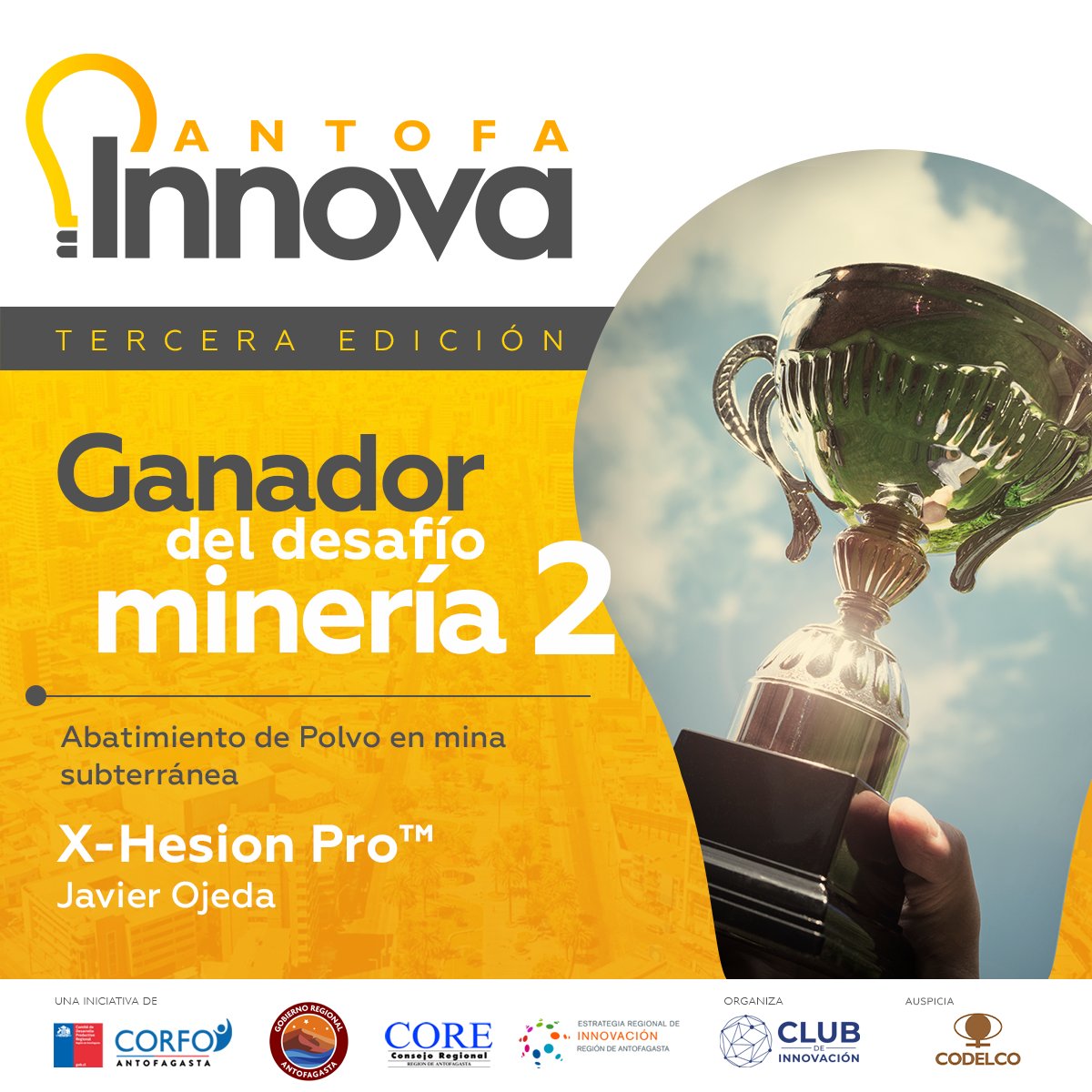 CorfoAntofa's tweet photo. También felicitamos a los ganadores de los desafíos #Minería del 3er Torneo #AntofaInnova quienes, igual que #logística y #energía, serán parte de un proceso de Mentorías Personalizadas para madurar y ajustar sus iniciativas en línea a los desafíos. 
#ComitéCorfoAntofagasta https://t.co/ZRngrL7srD
