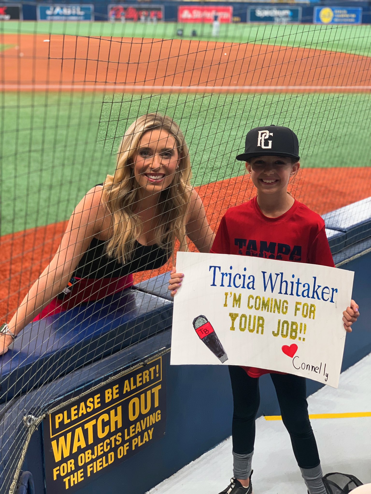 Tricia Whitaker on X: Heart = melted 💕 Love seeing young girls w/ dreams  of being in baseball & lemme tell ya, Connelly will come for my job.  Her fav players are
