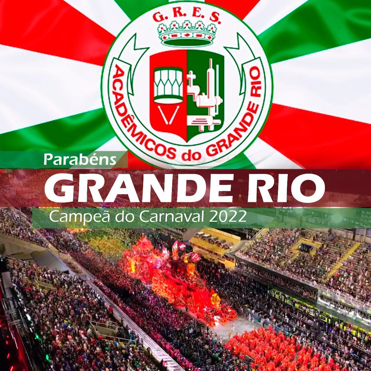RafaelAloisioRJ's tweet photo. Parabéns Grande Rio pelo campeonato! Foi mesmo um belíssimo desfile! 👏👏
#carnaval22 #vereadorrafaelaloisiofreitas #riodejaneiro https://t.co/KHsvyWsdTY