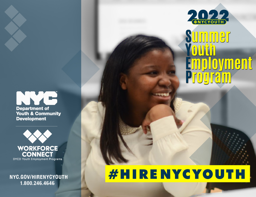 All employers, large and small, are invited to join <a href="/NYCYouth/">NYC Youth & Comm.</a> in providing 100,000 job opportunities to young New Yorkers this summer. Become an #SYEP partner at nyc.gov/hirenycyouth. 
#SYEP #NYCYouth #NewYorkNewTalent