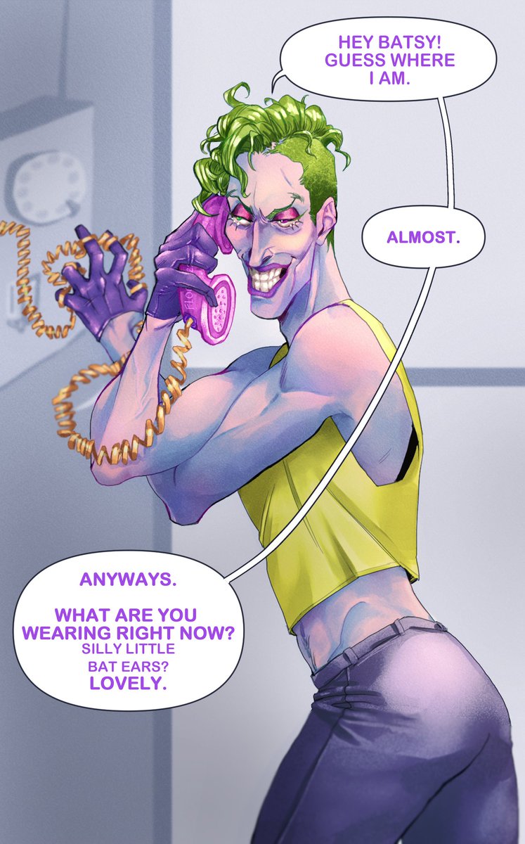 FloobinDraws's tweet image. long clown makes a phone call