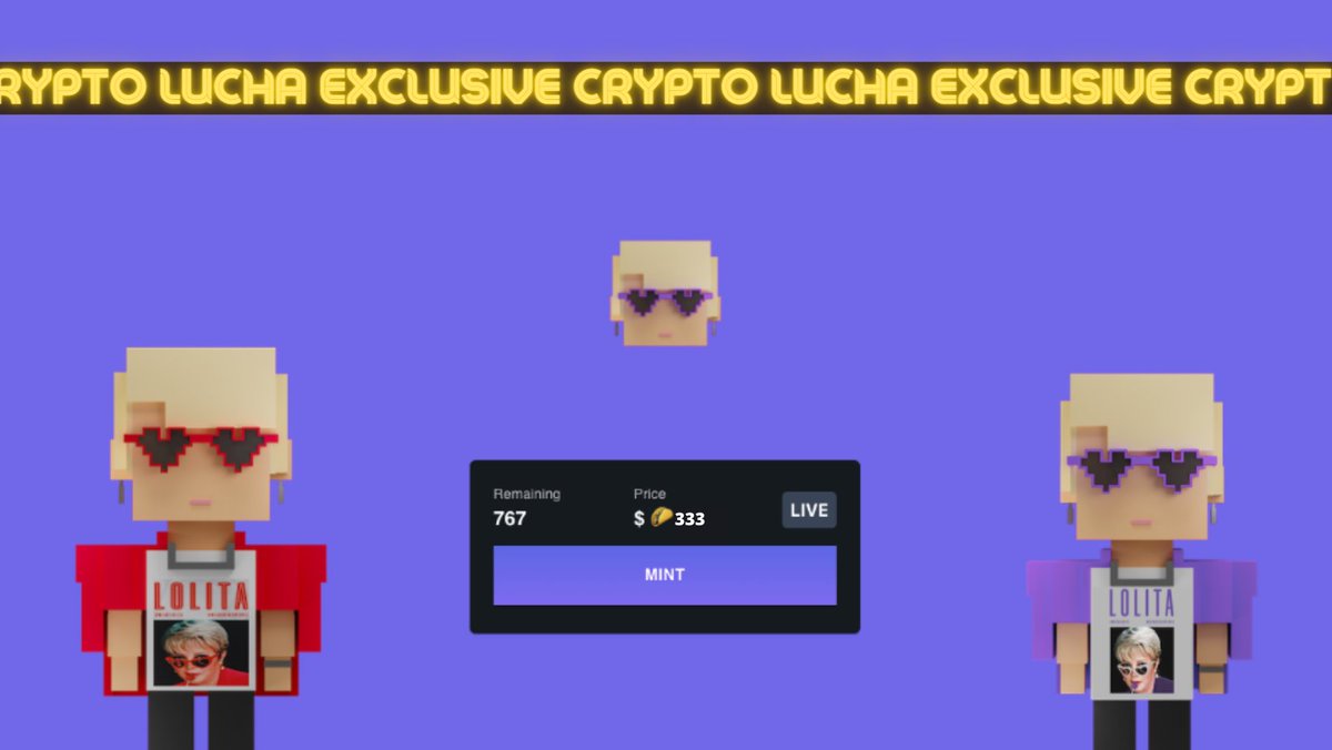 La Lucha Fam haciendo historia! Este viernes haremos el primer mint de NFTs con un token nativo en LATAM, nuestros $TACOS 🌮! Y que mejor que la gran colección de <a href="/LolitaAyalaN/">Lolita Ayala</a> 🌹
La comunidad decidió y cada 🌮 valdrá 0.10 USD 🔥🚀
#Web3 #LuchaLucha #LFG