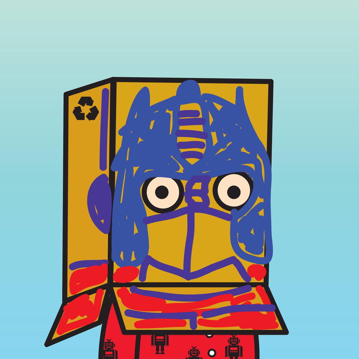 With enough imagination and um cardboard you can be anything! 🤣🤣🤣 #gmjammies #nftcommunity #transformers