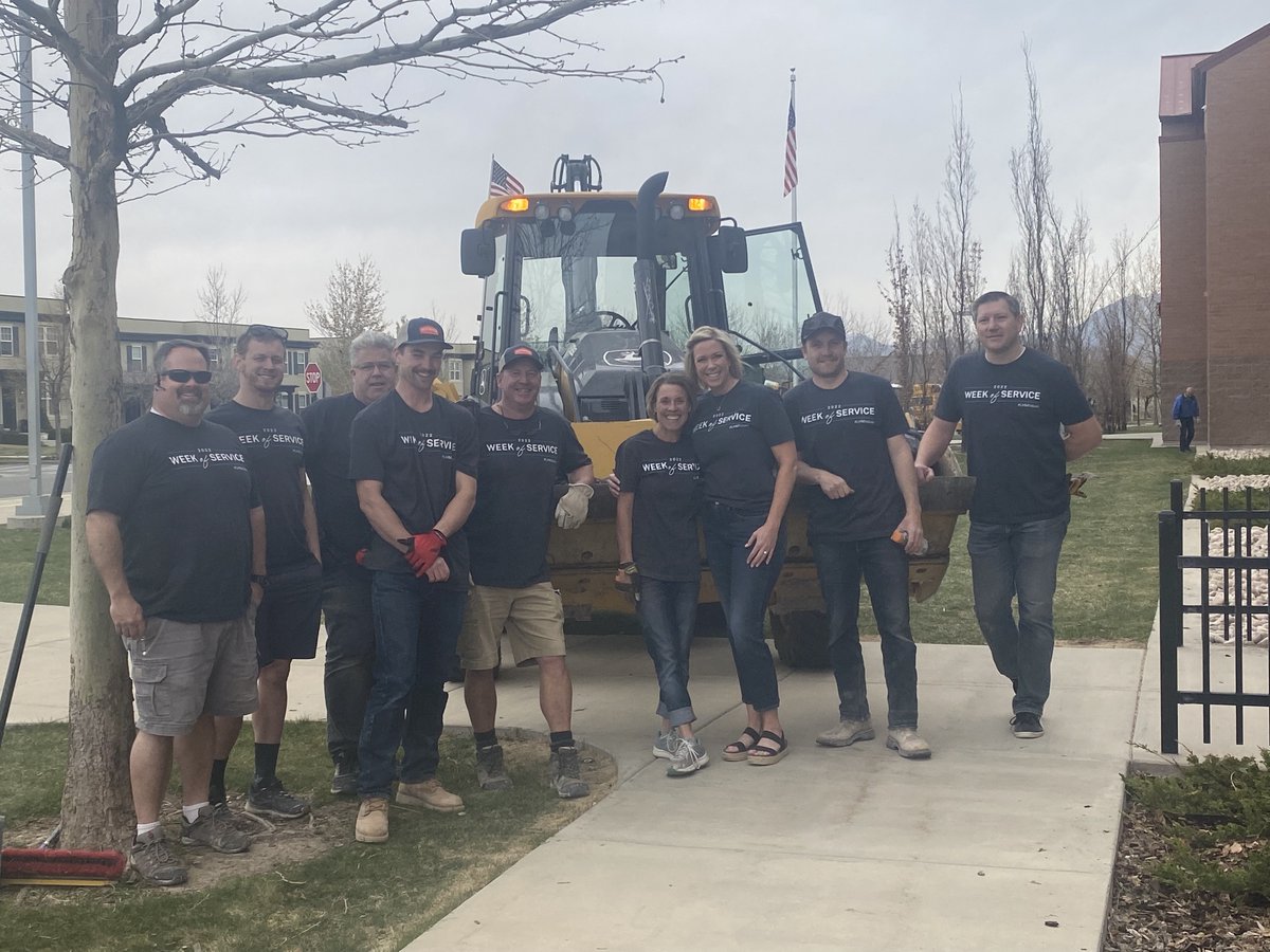 theLHMcompany's tweet photo. Today, we kicked off our annual Week of Service! Employees from all portfolio companies will participate in service projects this week, celebrating our #LHMvalues of integrity, hard work, stewardship, and service. Here's a look at today's projects in @southjordancity. https://t.co/jqOP4PaIar