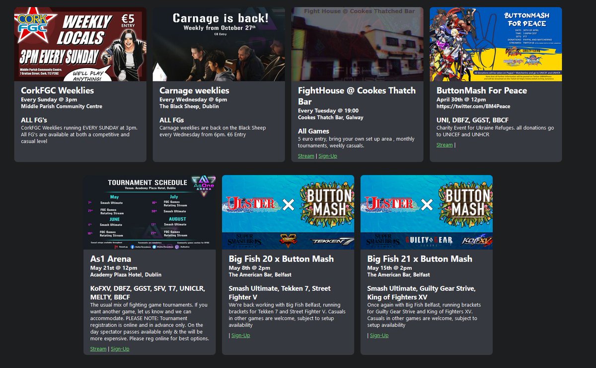 IrishFGC's tweet image. There are so many upcoming and weekly events in the IFGC that you have to zoom the page way out just to fit them all in one image!

Check em out over @ fgcireland.com/#/events