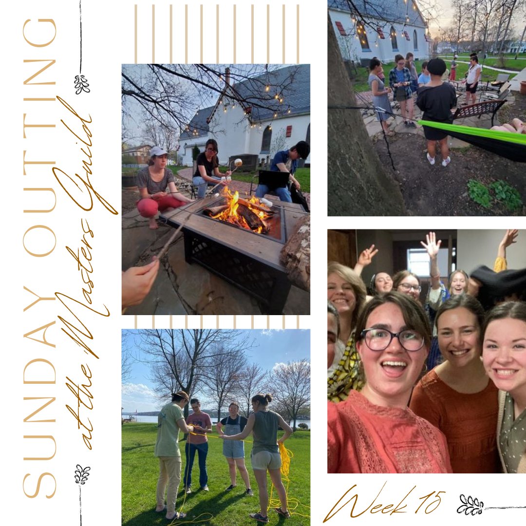 themastersguild's tweet photo. The last Sunday of the spring semester was busy and incredible for the Masters Guild students! We had our first performance of “Jacob: the Wrestler of Jabbok," went on a trip to Conesus Lake for a cookout and games, and ended the day with smores and songs around a campfire! https://t.co/osNlGnDZyf