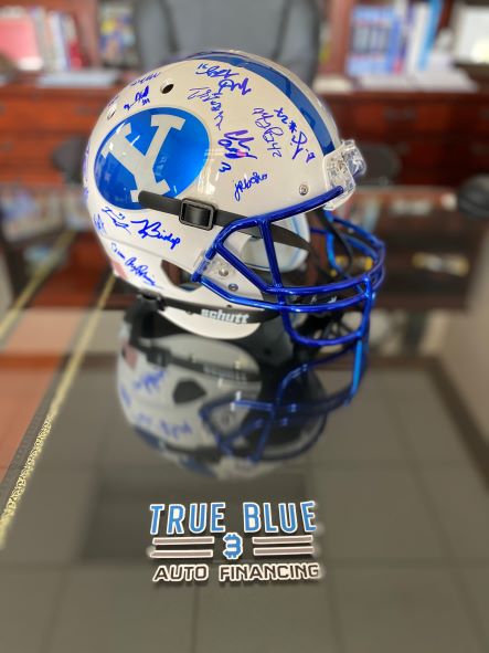 Reminder! Calling all BYU fans!! We are excited to giveaway an autographed helmet signed by multiple BYU football players including <a href="/jarenhall3/">Jaren Hall</a> <a href="/AsapPuka/">Puka Nacua</a> <a href="/chazahyou3/">Chazyboy</a> and many others!

To win: 1) tag/comment your football Fan friends 2) RT this post 3) Like our home page