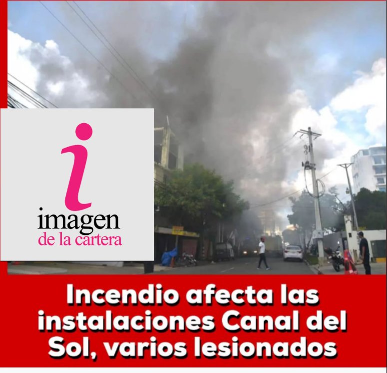 La televisora donde opera el canal 6, "El Sol" ocurrió un incendio dejando varias personas con quemaduras de segundo grado.  El canal que opera por Telecable está ubicada en la calle Club Scouts en el sector Naco 
#imagendelacartera #raquelliranzo